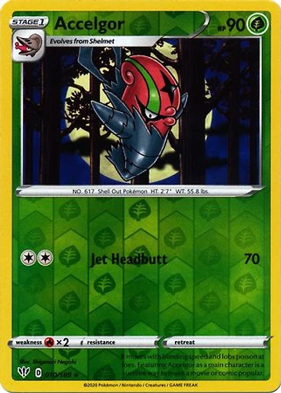 Accelgor - 010/189 - Rare - Reverse Holo