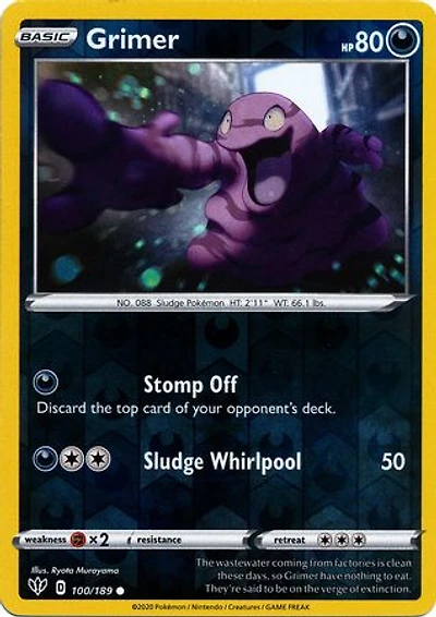 Grimer - 100/189 - Common - Reverse Holo