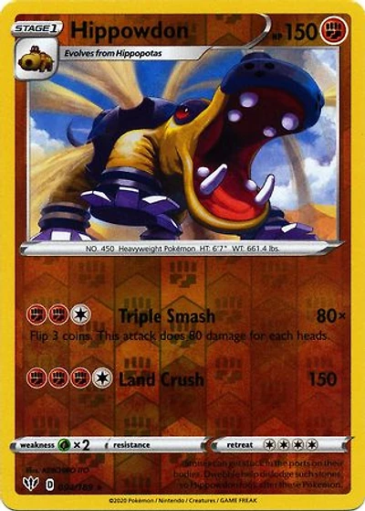 Hippowdon - 094/189 - Rare - Reverse Holo