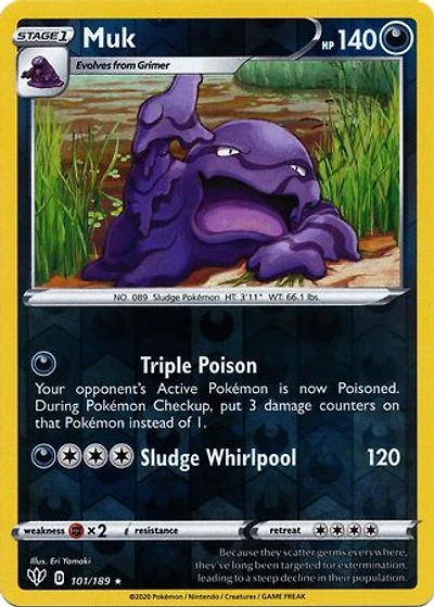 Muk - 101/189 - Rare - Reverse Holo