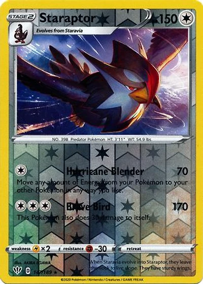 Staraptor - 147/189 - Rare - Reverse Holo