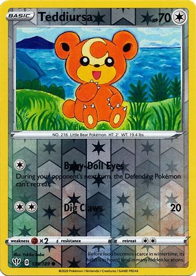 Teddiursa - 138/189 - Common - Reverse Holo
