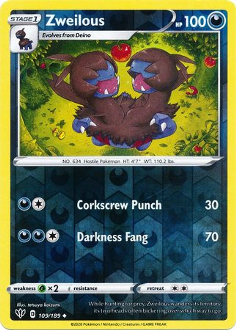 Zweilous - 109/189 - Uncommon - Reverse Holo