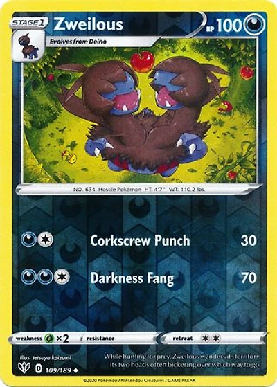 Zweilous - 109/189 - Uncommon - Reverse Holo