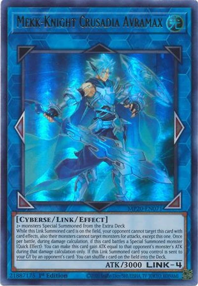Mekk-Knight Crusadia Avramax - MP20-EN071 - Ultra Rare - 1st Edition