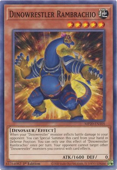 Dinowrestler Rambrachio - MP20-EN105 - Common - 1st Edition