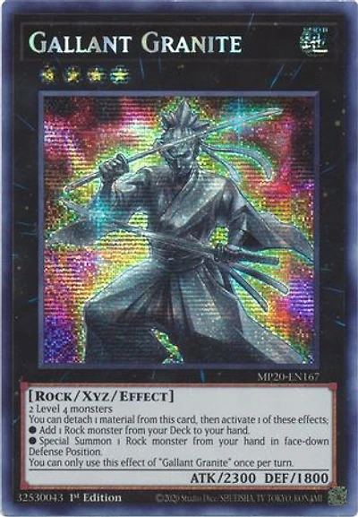 Gallant Granite - MP20-EN167 - Prismatic Secret Rare - 1st Edition