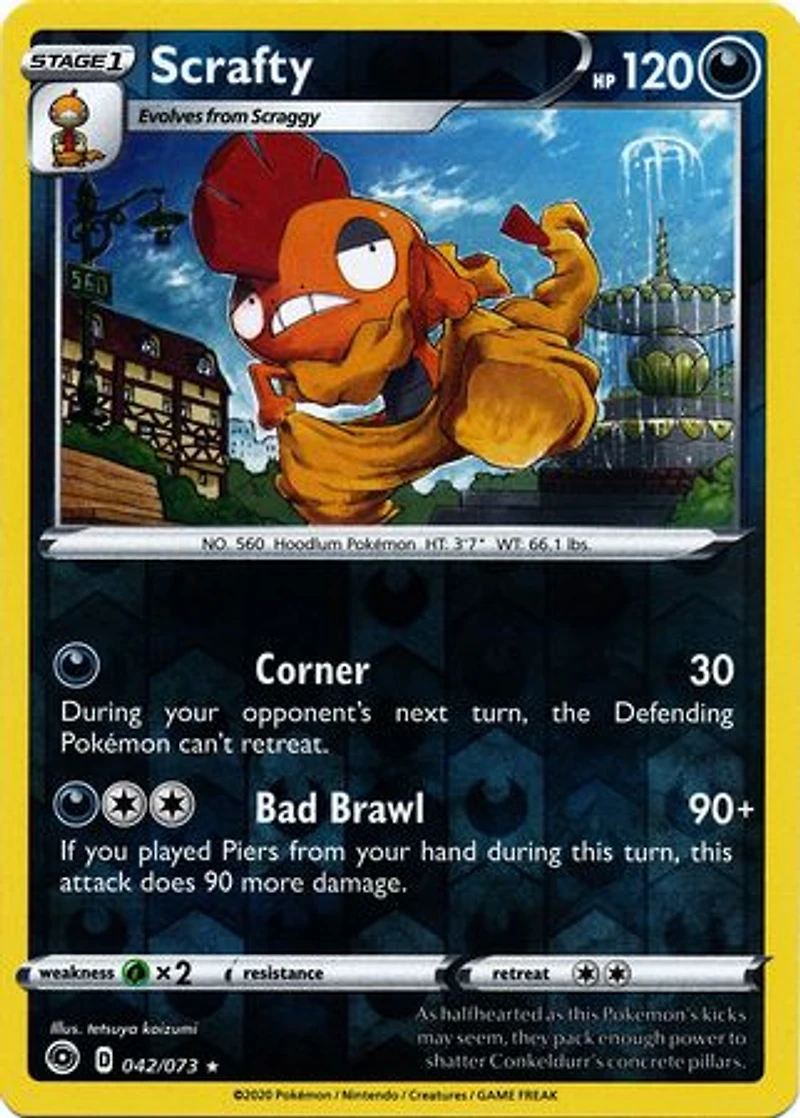 Scrafty - 042/073 - Holo Rare - Reverse Holo