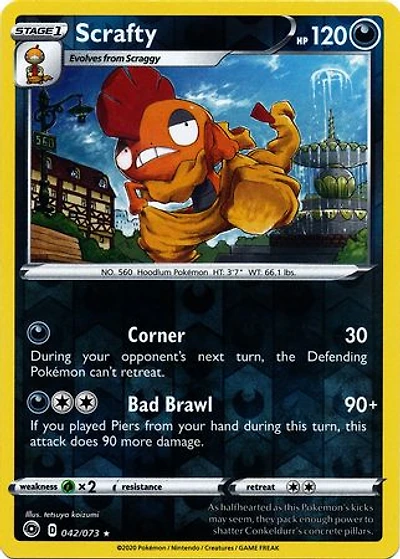 Scrafty - 042/073 - Holo Rare - Reverse Holo