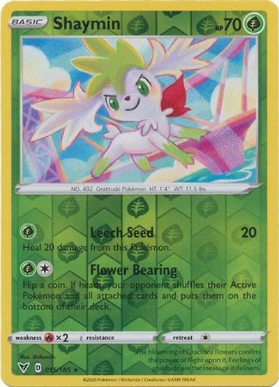 Shaymin - 015/185 - Holo Rare - Reverse Holo