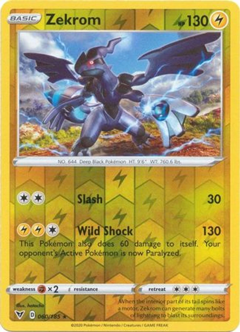 Zekrom - 060/185 - Holo Rare - Reverse Holo
