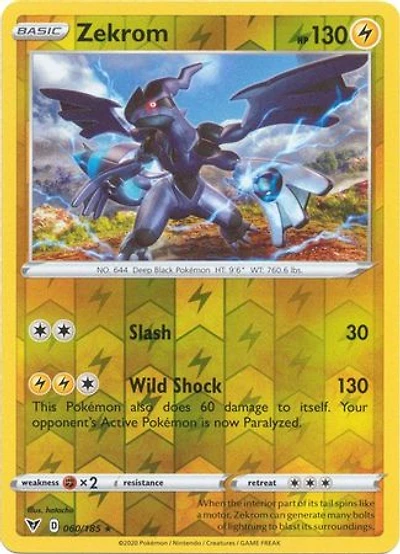 Zekrom - 060/185 - Holo Rare - Reverse Holo