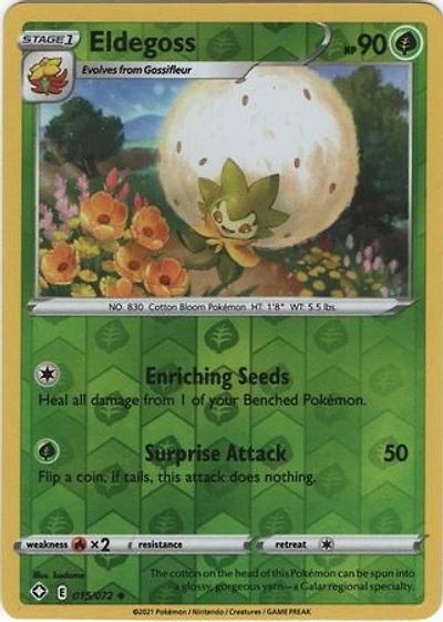 Eldegoss - 015/072 - Uncommon - Reverse Holo