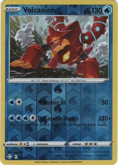 Volcanion - 025/072 - Rare - Reverse Holo