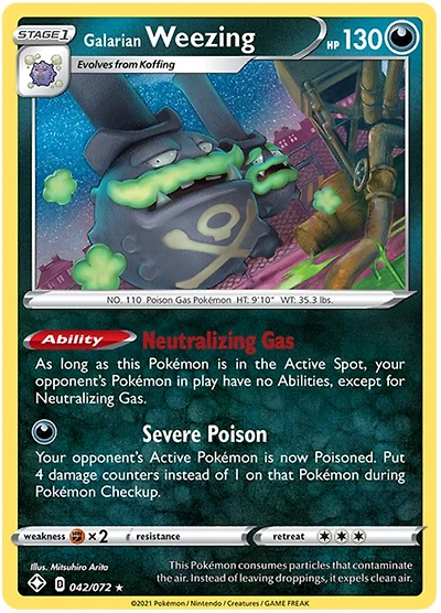 Galarian Weezing - 042/072 - Holo Rare