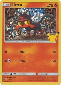 Litten - 15/25 - Holo - McDonald's 25th Anniversary Promo