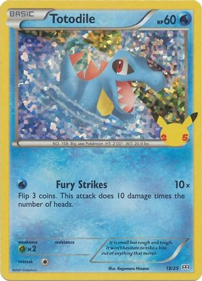 Totodile - 18/25 - Holo - McDonald's 25th Anniversary Promo