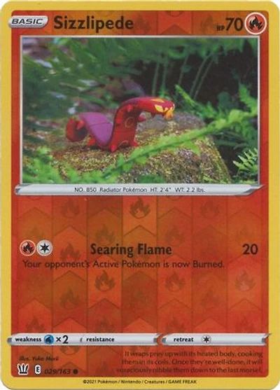 Sizzlipede - 029/163 - Common - Reverse Holo