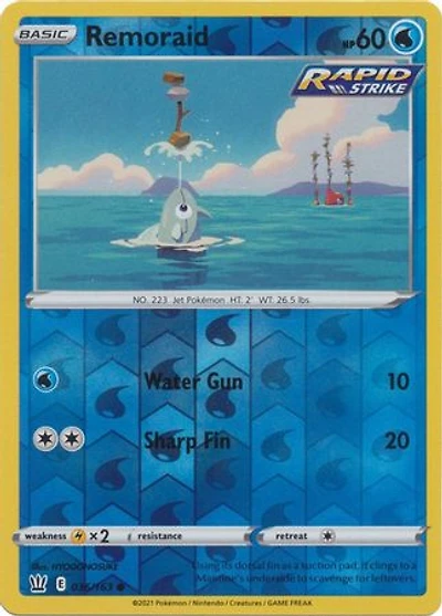 Remoraid - 036/163 - Common - Reverse Holo