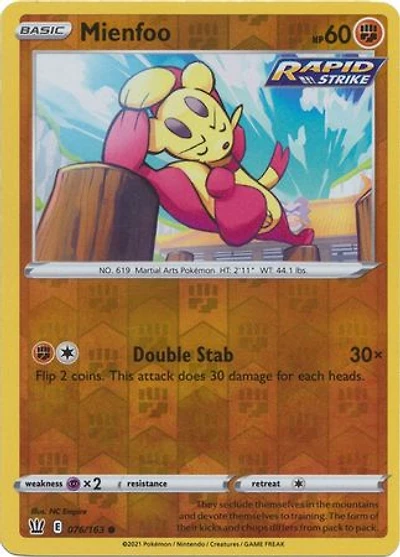 Mienfoo - 076/163 - Common - Reverse Holo