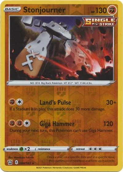 Stonjourner - 084/163 - Rare - Reverse Holo
