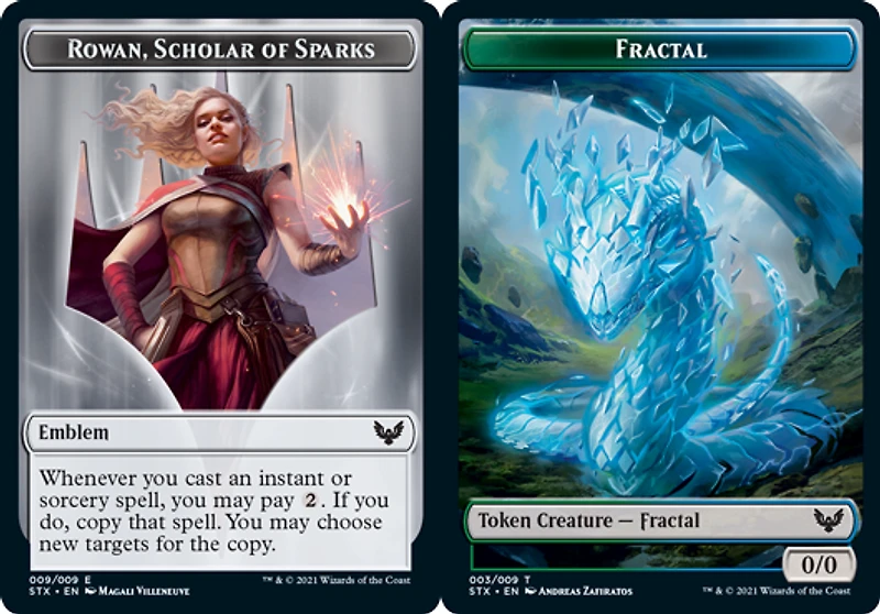Emblem - Rowan, Scholar of Sparks // Fractal Token Foil