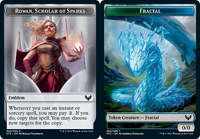 Emblem - Rowan, Scholar of Sparks // Fractal Token Foil