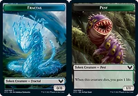 Fractal Token // Pest Token - Foil
