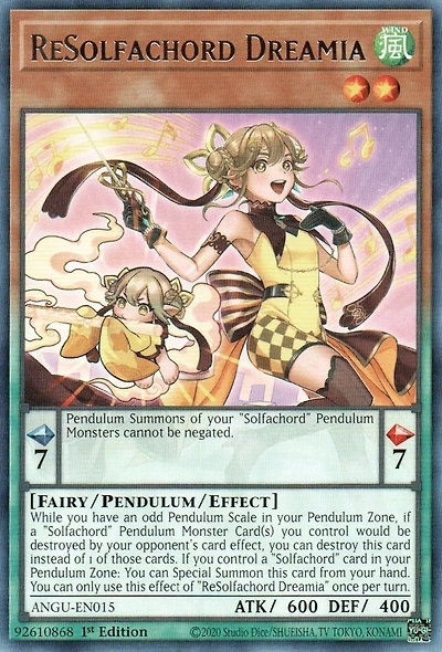 ReSolfachord Dreamia - ANGU-EN015 - Rare - 1st Edition