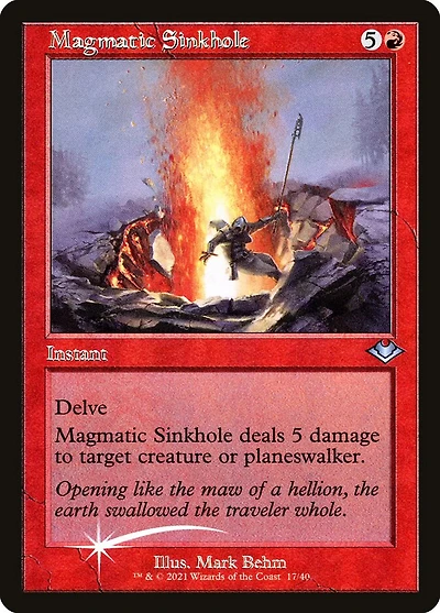 Magmatic Sinkhole - Foil - Retro Frame