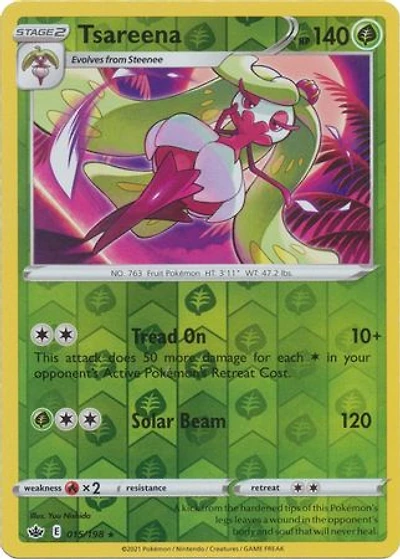 Tsareena - 015/198 - Rare - Reverse Holo
