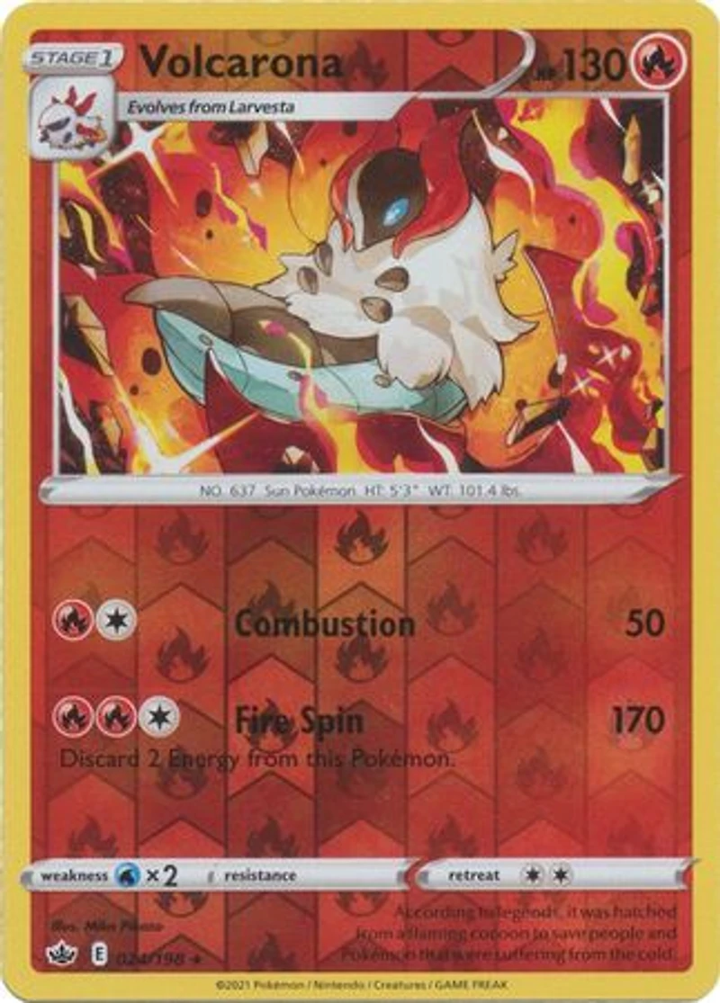 Volcarona - 024/198 - Rare - Reverse Holo