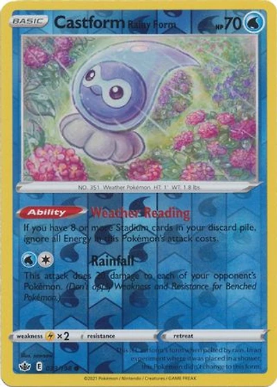 Castform Rainy Form - 033/198 - Common - Reverse Holo