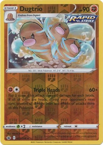 Dugtrio - 077/198 - Rare - Reverse Holo