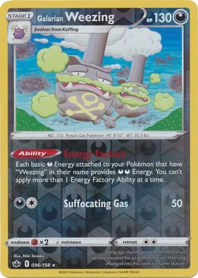 Galarian Weezing - 096/198 - Rare - Reverse Holo