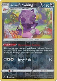 Galarian Slowking - 098/198 - Holo Rare - Reverse Holo
