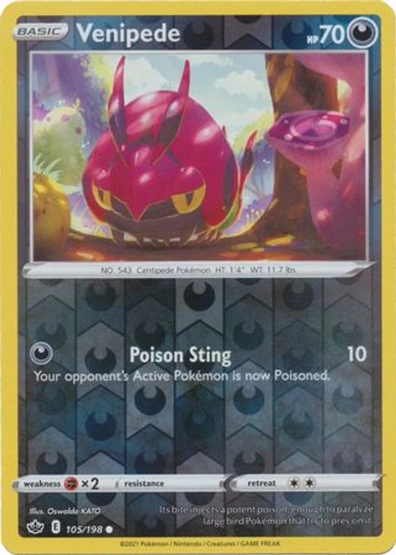 Venipede - 105/198 - Common - Reverse Holo