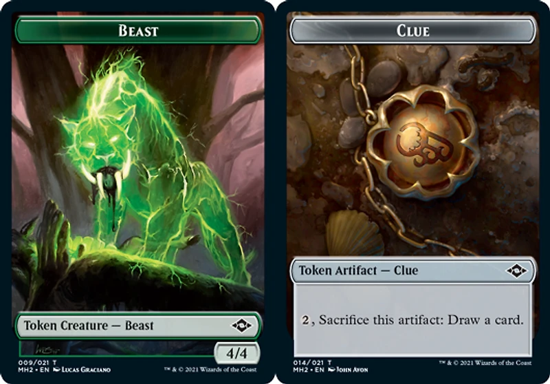 Beast Token // Clue Token (014) - Foil