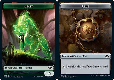 Beast Token // Clue Token (014) - Foil
