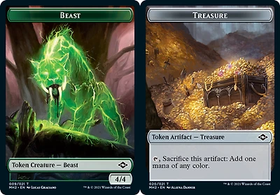 Beast Token // Treasure Token (020) - Foil