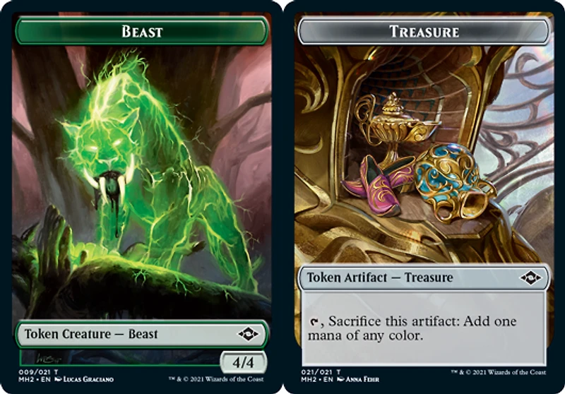 Beast Token // Treasure (021) - Foil