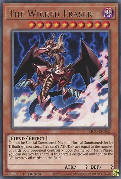 The Wicked Eraser - KICO-EN062 - Rare - 1st Edition