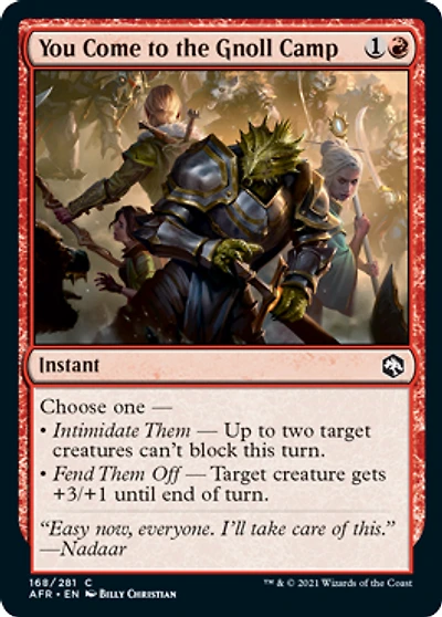 You Come to the Gnoll Camp - Foil