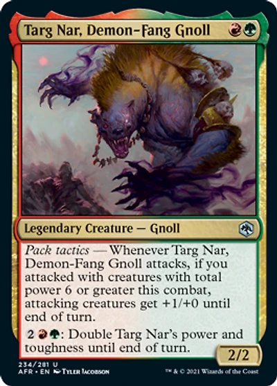 Targ Nar, Demon-Fang Gnoll - Foil