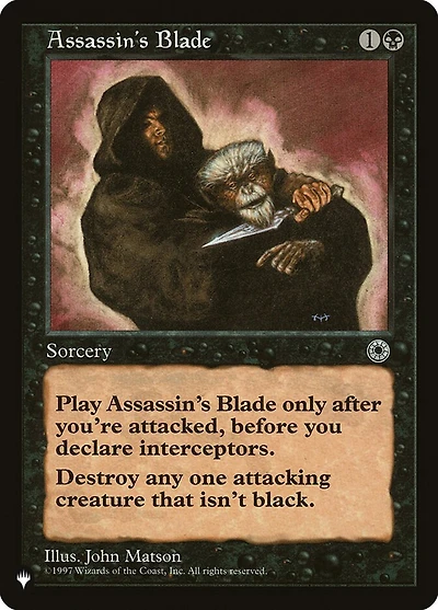 Assassin's Blade - The List