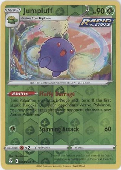 Jumpluff - 004/203 - Holo Rare - Reverse Holo