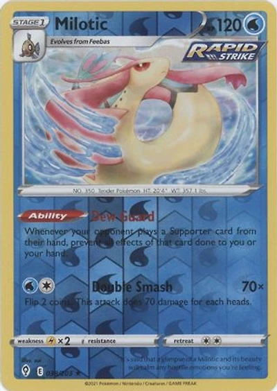 Milotic - 038/203 - Rare - Reverse Holo