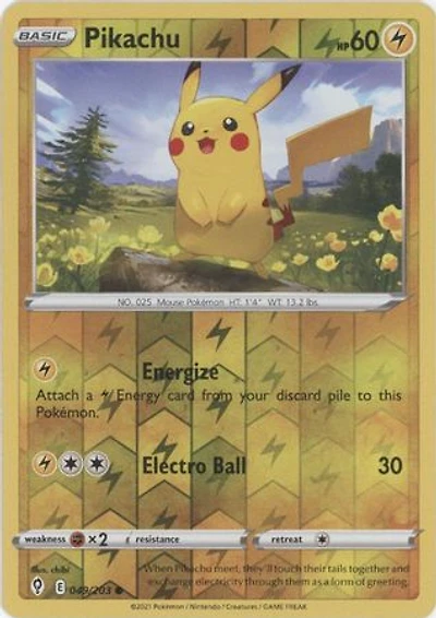 Pikachu - 049/203 - Common - Reverse Holo