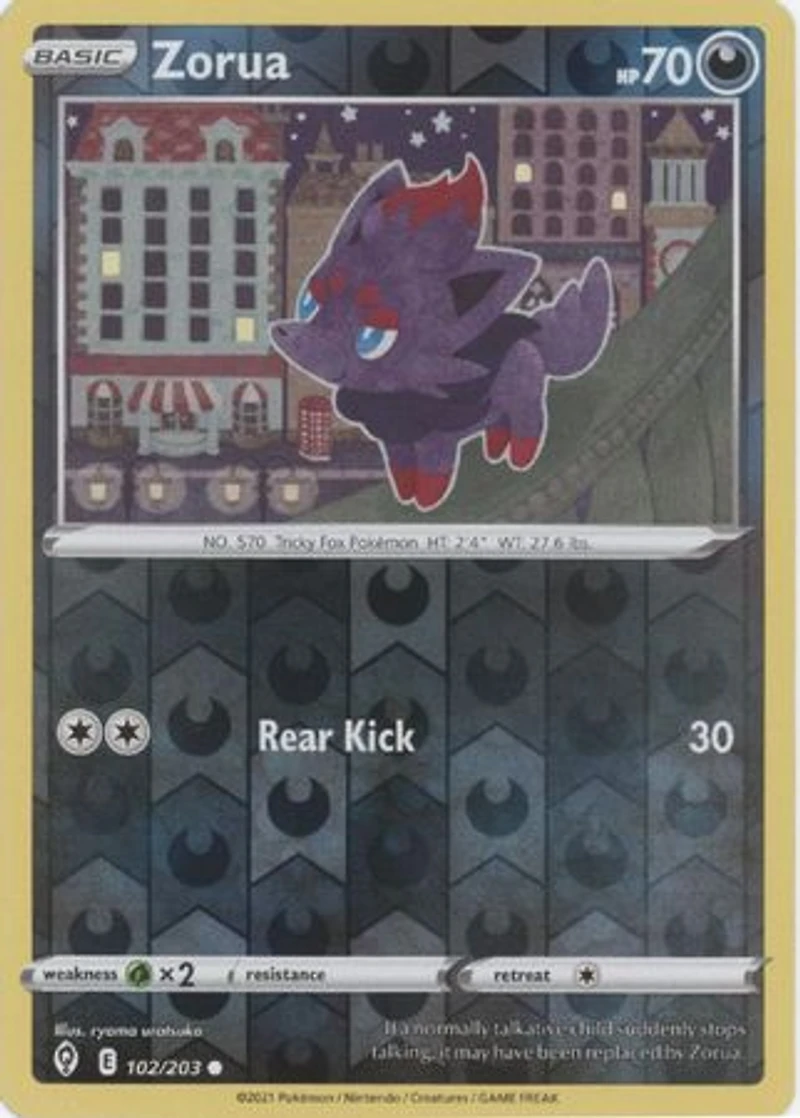 Zorua - 102/203 - Common - Reverse Holo