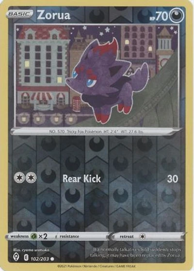 Zorua - 102/203 - Common - Reverse Holo